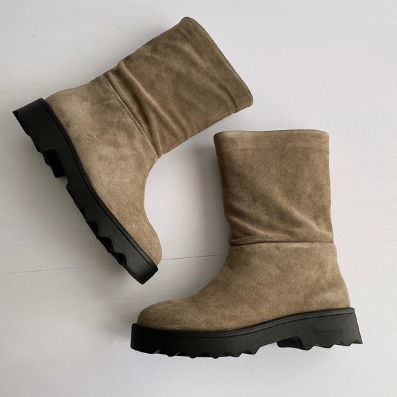 ✨New AEROSOLES Simple Suede Slouchy Short Boots 7.5M - Picture 6 of 10